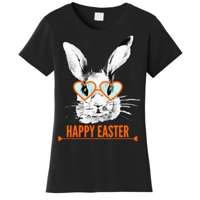 Happy Easter Hipster Bunny Rabbit Women's T-Shirt