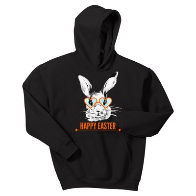 Happy Easter Hipster Bunny Rabbit Kids Hoodie