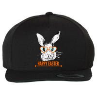Happy Easter Hipster Bunny Rabbit Wool Snapback Cap
