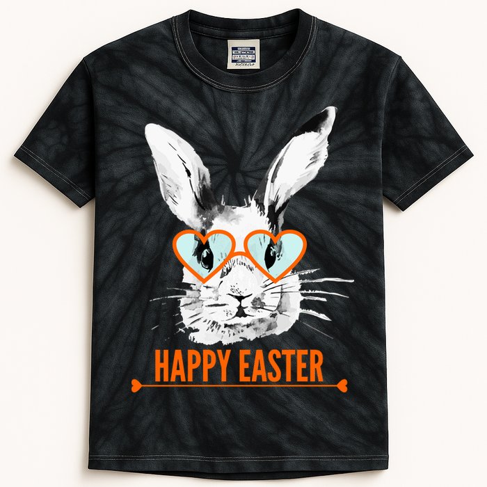 Happy Easter Hipster Bunny Rabbit Kids Tie-Dye T-Shirt