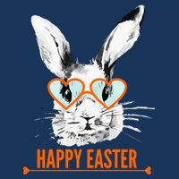 Happy Easter Hipster Bunny Rabbit Infant Baby Jersey Bodysuit