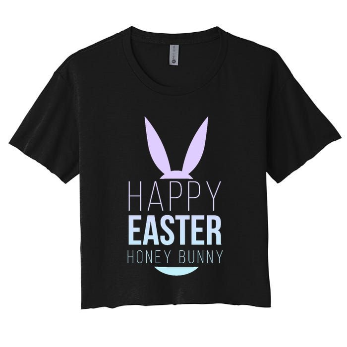 Happy Easter Honey Bunny Women's Crop Top Tee