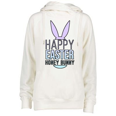 Happy Easter Honey Bunny Womens Funnel Neck Pullover Hood