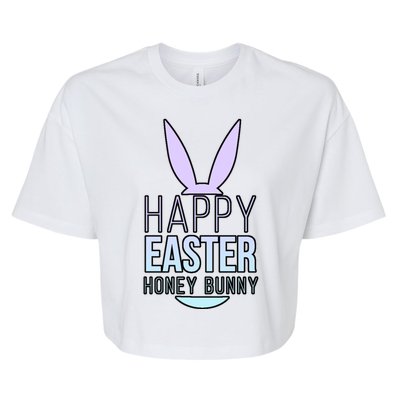 Happy Easter Honey Bunny Bella+Canvas Jersey Crop Tee