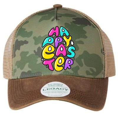 Happy Easter Pastel Egg Legacy Tie Dye Trucker Hat