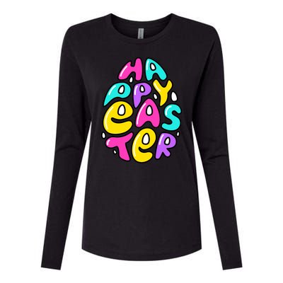 Happy Easter Pastel Egg Womens Cotton Relaxed Long Sleeve T-Shirt