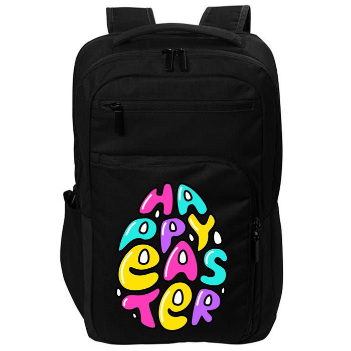 Happy Easter Pastel Egg Impact Tech Backpack