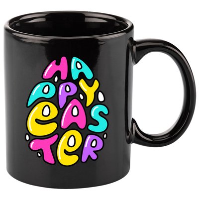 Happy Easter Pastel Egg 11oz C Handle Ceramic Mug