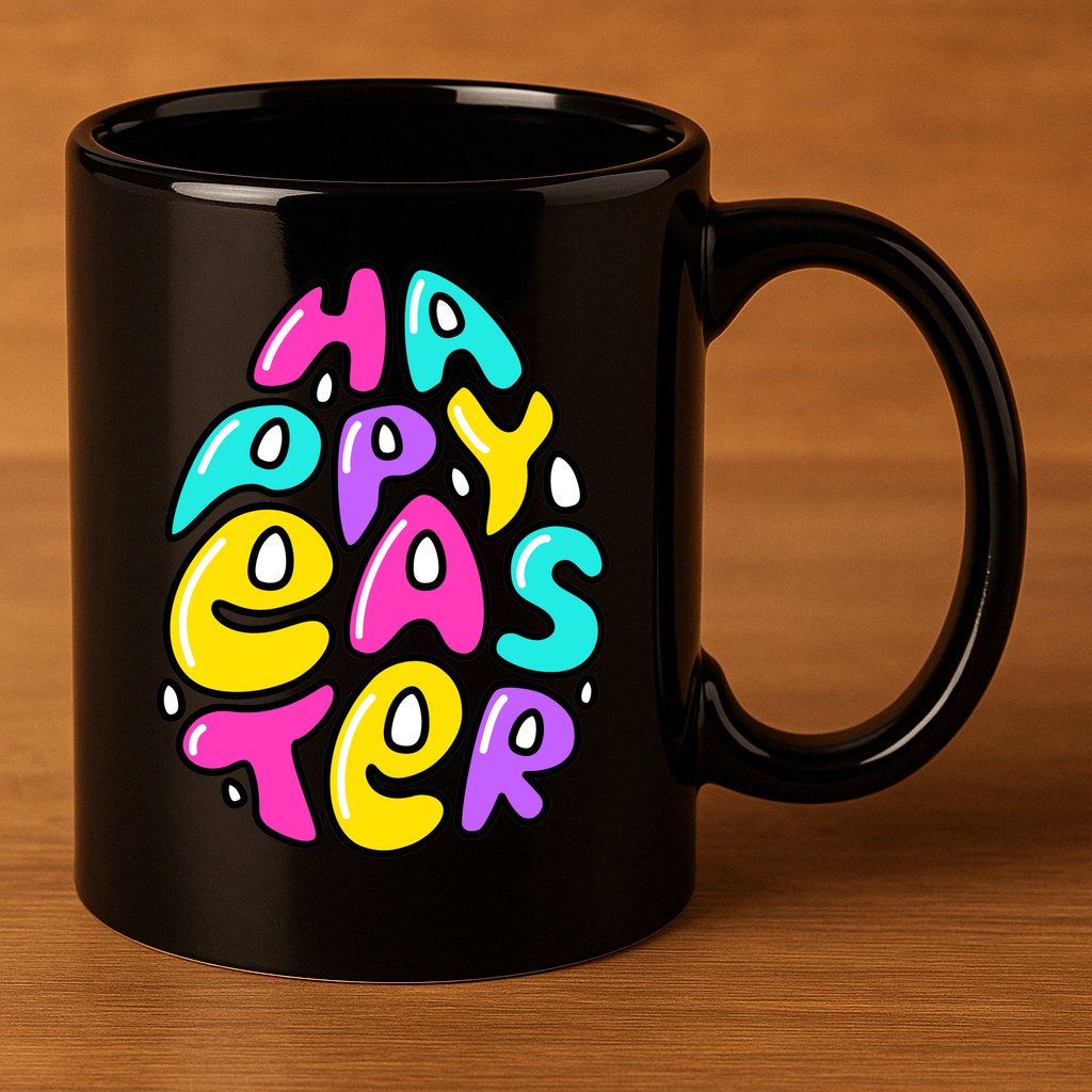Happy Easter Pastel Egg 11oz C Handle Ceramic Mug