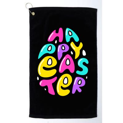 Happy Easter Pastel Egg Golf Towel
