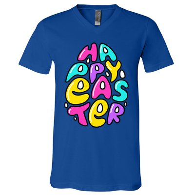 Happy Easter Pastel Egg V-Neck T-Shirt