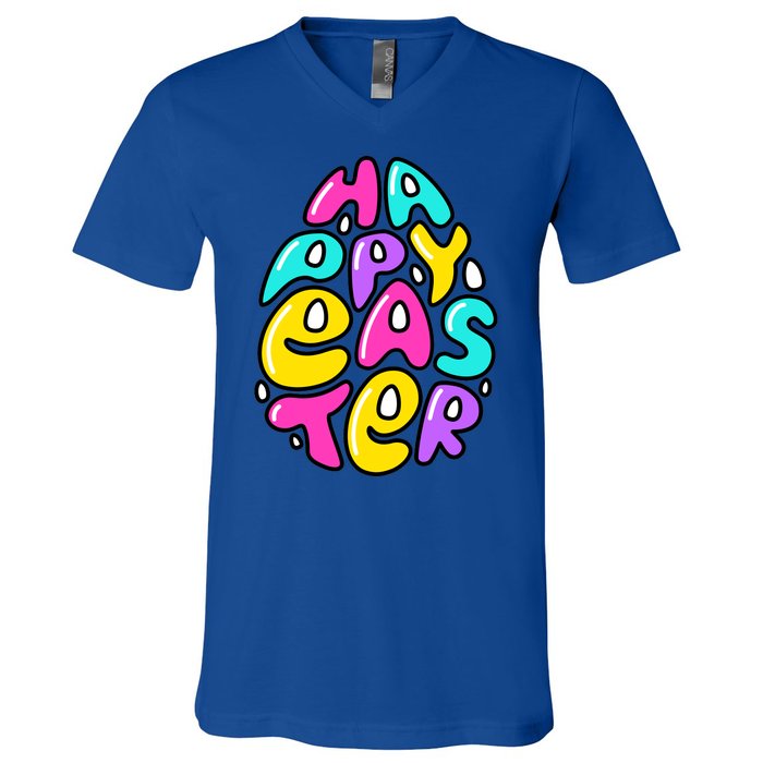 Happy Easter Pastel Egg V-Neck T-Shirt