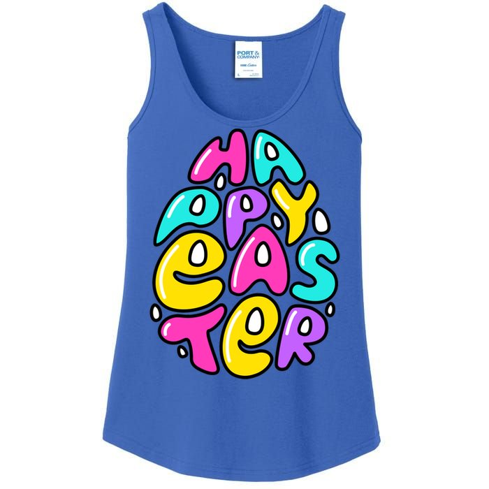 Happy Easter Pastel Egg Ladies Essential Tank