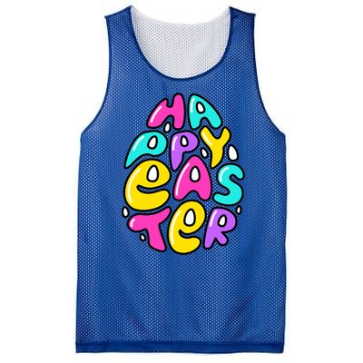 Happy Easter Pastel Egg Mesh Reversible Basketball Jersey Tank