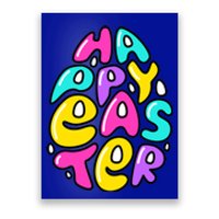 Happy Easter Pastel Egg Poster