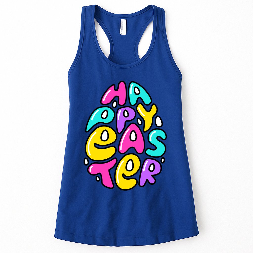 Happy Easter Pastel Egg Womens Tank Top