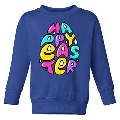 Happy Easter Pastel Egg Toddler Sweatshirt