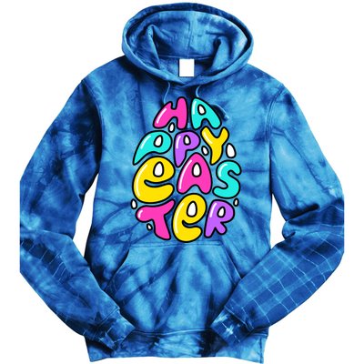 Happy Easter Pastel Egg Tie Dye Hoodie