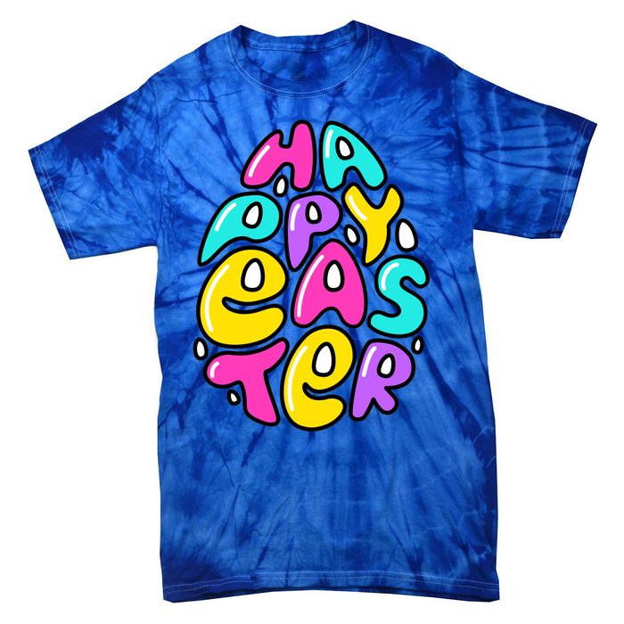 Happy Easter Pastel Egg Tie-Dye T-Shirt