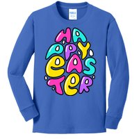 Happy Easter Pastel Egg Kids Long Sleeve Shirt