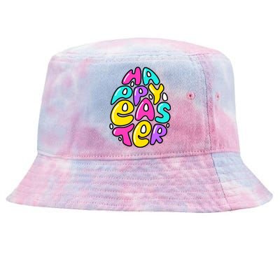 Happy Easter Pastel Egg Tie-Dyed Bucket Hat