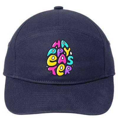 Happy Easter Pastel Egg 7-Panel Snapback Hat