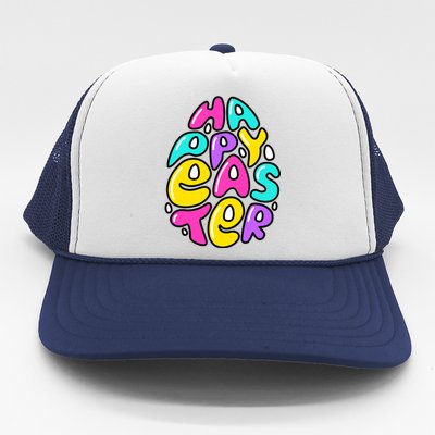 Happy Easter Pastel Egg Trucker Hat