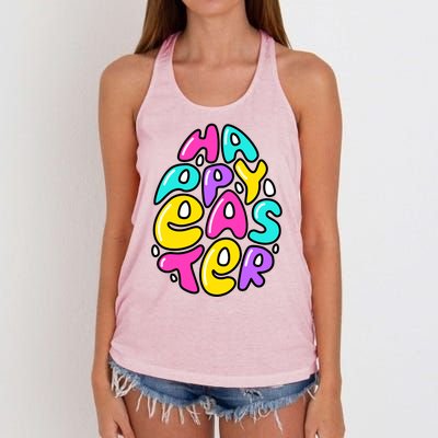 Happy Easter Pastel Egg Women's Knotted Racerback Tank