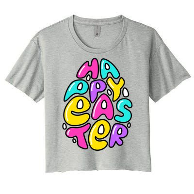 Happy Easter Pastel Egg Women's Crop Top Tee