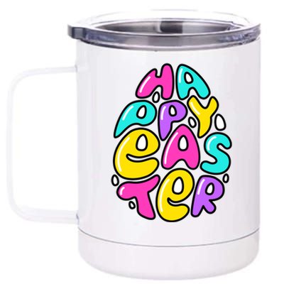 Happy Easter Pastel Egg 12 oz Stainless Steel Tumbler Cup