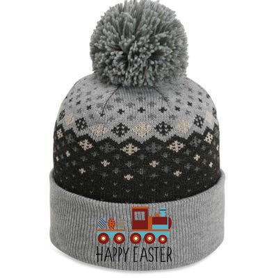 Happy Easter Train The Baniff Cuffed Pom Beanie