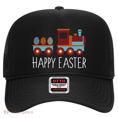 Happy Easter Train High Crown Mesh Back Trucker Hat