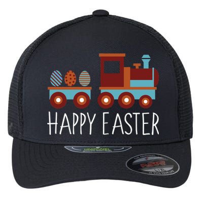 Happy Easter Train Flexfit Unipanel Trucker Cap