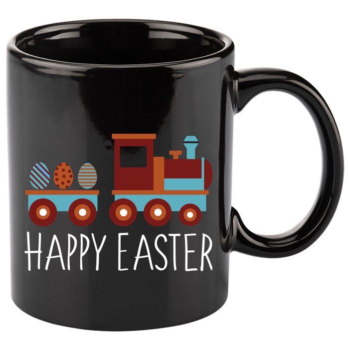 Happy Easter Train 11oz C Handle Ceramic Mug