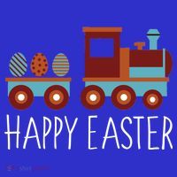Happy Easter Train Baby Bodysuit