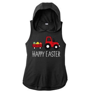 Happy Easter Truck Ladies PosiCharge Tri-Blend Wicking Draft Hoodie Tank