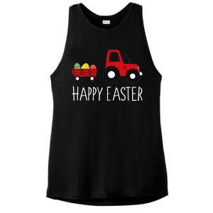 Happy Easter Truck Ladies PosiCharge Tri-Blend Wicking Tank