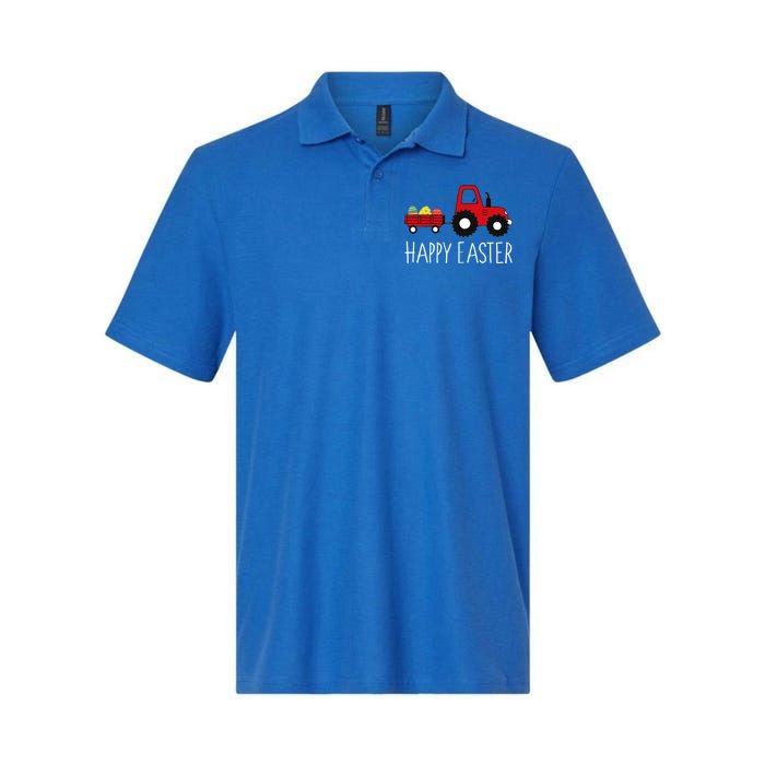 Happy Easter Truck Softstyle Adult Sport Polo