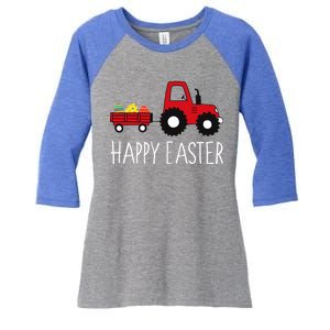 Happy Easter Truck Women's Tri-Blend 3/4-Sleeve Raglan Shirt