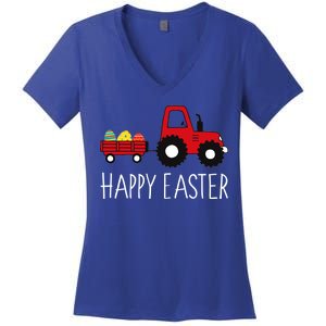 Happy Easter Truck Women's V-Neck T-Shirt