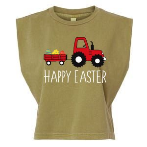 Happy Easter Truck Garment-Dyed Women's Muscle Tee