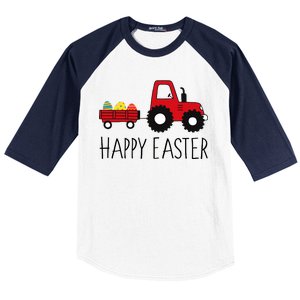 Happy Easter Truck Baseball Sleeve Shirt