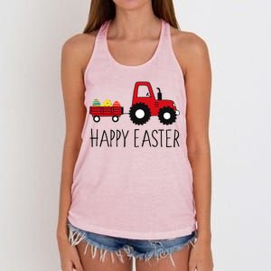 Happy Easter Truck Women's Knotted Racerback Tank