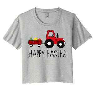 Happy Easter Truck Women's Crop Top Tee