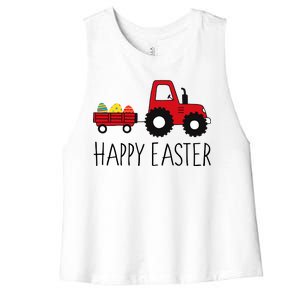 Happy Easter Truck Women's Racerback Cropped Tank