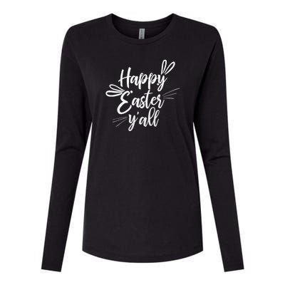 Happy Easter Y'all Bunny Ears Womens Cotton Relaxed Long Sleeve T-Shirt