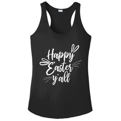 Happy Easter Y'all Bunny Ears Ladies PosiCharge Competitor Racerback Tank
