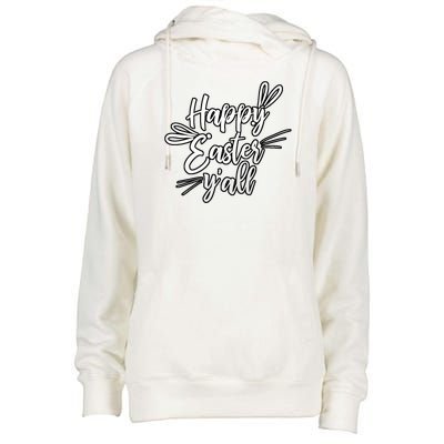 Happy Easter Y'all Bunny Ears Womens Funnel Neck Pullover Hood