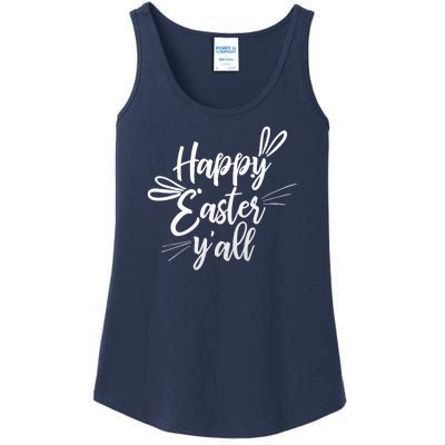 Happy Easter Y'all Bunny Ears Ladies Essential Tank