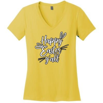 Happy Easter Y'all Bunny Ears Women's V-Neck T-Shirt